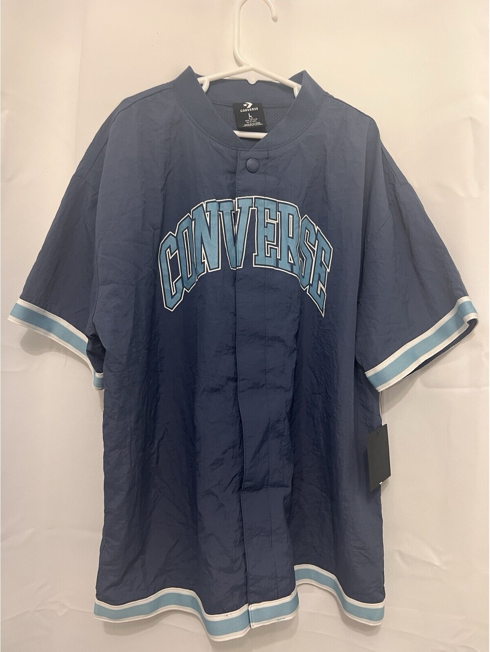 Converse Denver Nuggets Jersey Jacket Youth L/G 10-12 Blue Basketball